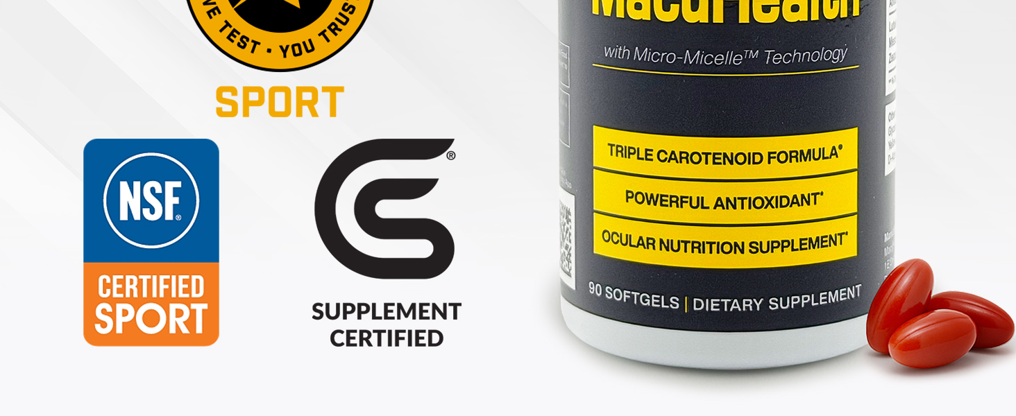 Macuhealth Triple Carotenoid Formula - Eye Vitamins for Adults, 90 Softgels