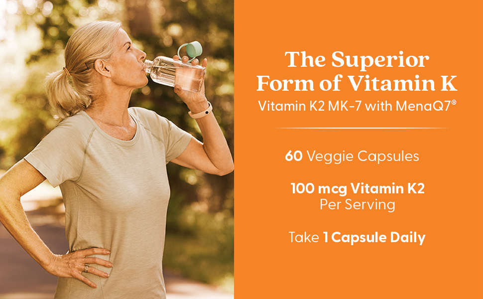 Doctor's BEST Natural Vitamin K2 MK7 Supplement, Non GMO, 60 Veg Caps