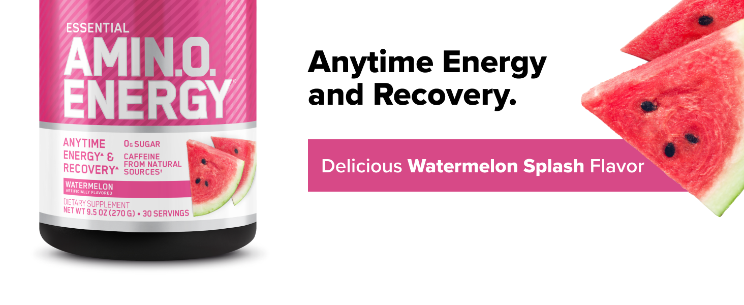 Optimum Nutrition Amino Energy Powder, Watermelon, 9.5 Oz