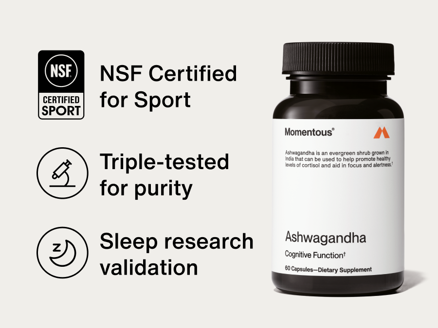 Momentous Ashwagandha Supplement, NooGandha Extract, 300mg per Serving