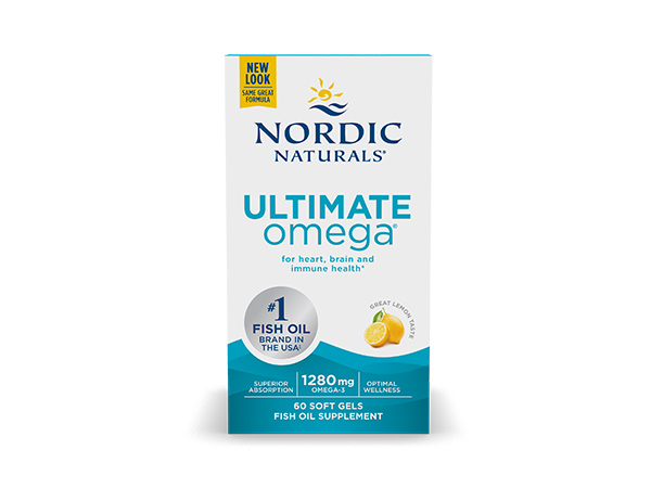 Nordic Naturals Ultimate Omega, 1280mg Omega-3 Fish Oil, Lemon - 180 Count