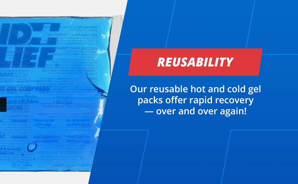 Rapid Relief Gel Ice Pack, Reusable Cold Pain Relief, Small 4x6 Inch 1 Ct