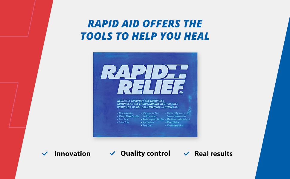 Rapid Relief Gel Ice Pack, Reusable Cold Pain Relief, Large 9x11 Inch 1 Ct
