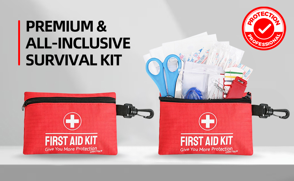 101 Piece First Aid Kit - Camping Essentials, Hiking, Home Essentials, Car Emergency Kit, Hiking Gear, Mini First Aid Kit Travel, Car Essentials, Survival Stuff
