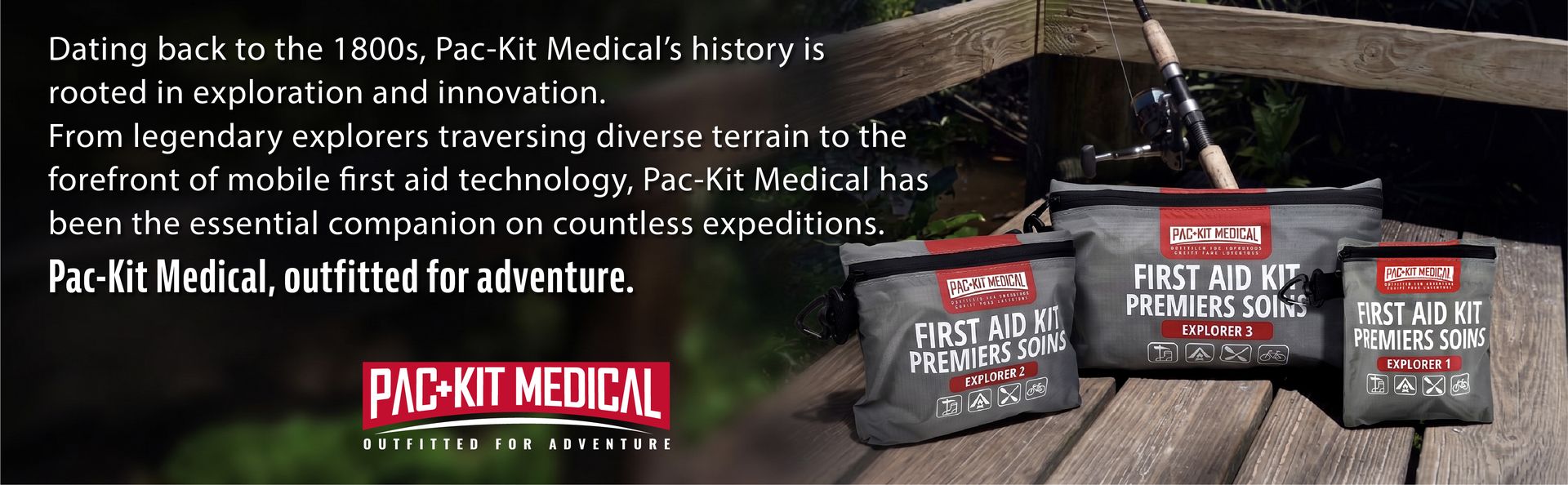 Pac-Kit Watertight Explorer 2 First Aid Kit with Waterproof Bag for Fishing, Camping, Hiking, and More, 110 Pieces
