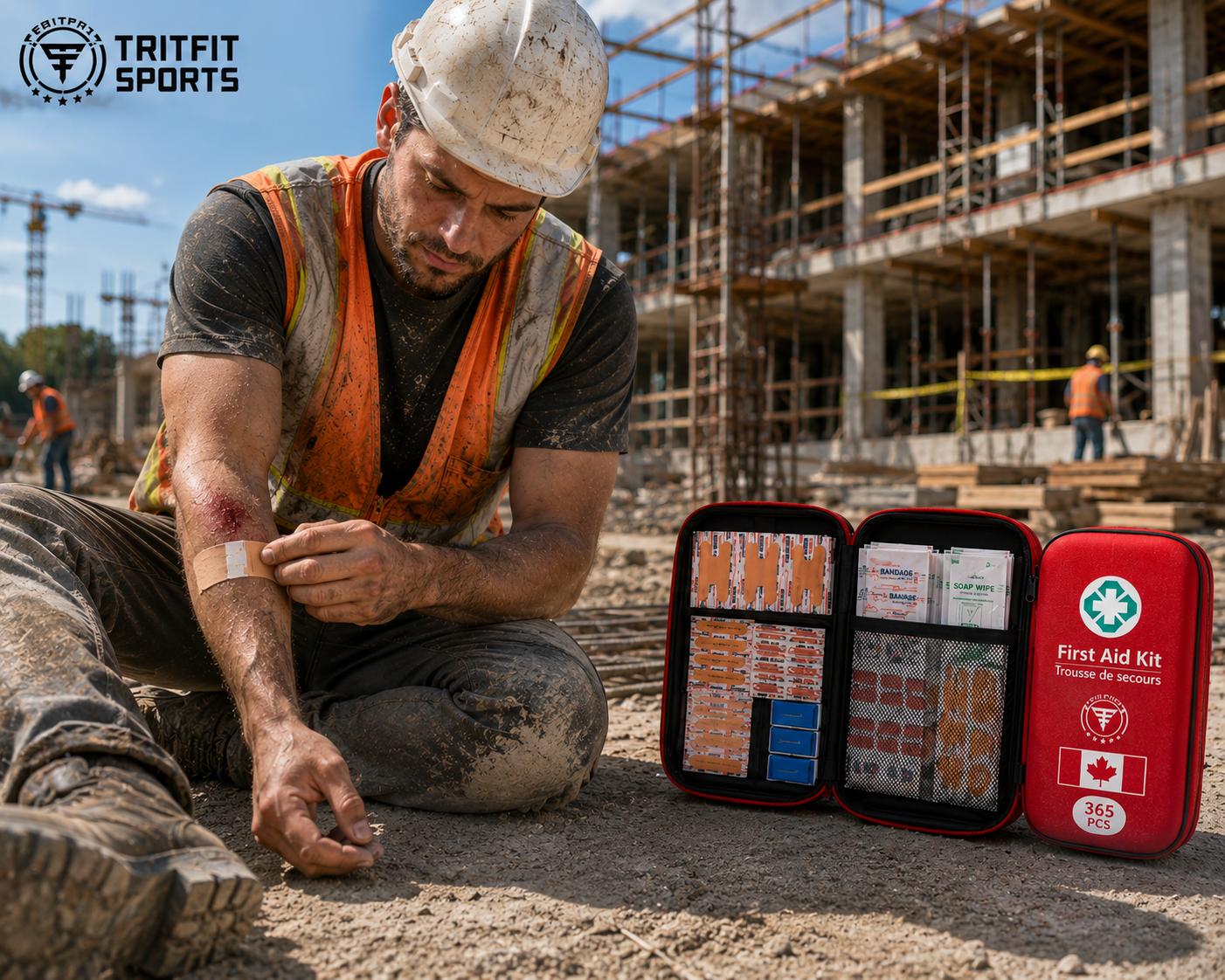 TF-3 Max by TRITFIT SPORTS - 365 PCS First Aid Kit & survival kit with Essential Supplies. First aid kit for car, First aid kit for Home, Boat, Car, Camping, Emergency kit, first aid kits, first aid.