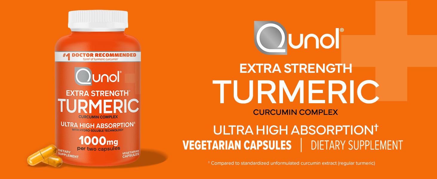 Qunol Turmeric Curcumin 1000mg, Ultra High Absorption Supplement, 150 Count