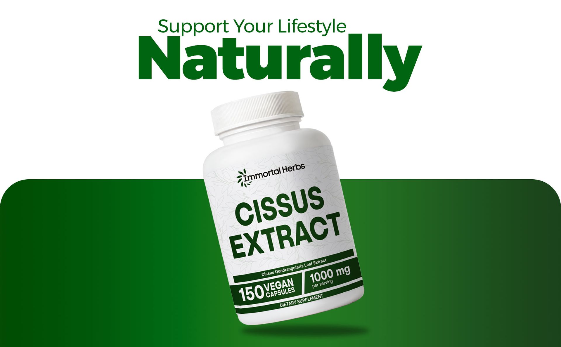 Cissus Quadrangularis Supplement 1000mg, 150 Pills, Pure Extract Powder with 40% Ketosterones, Non-GMO and Gluten-Free Cissus Extract Capsules for Men and Women