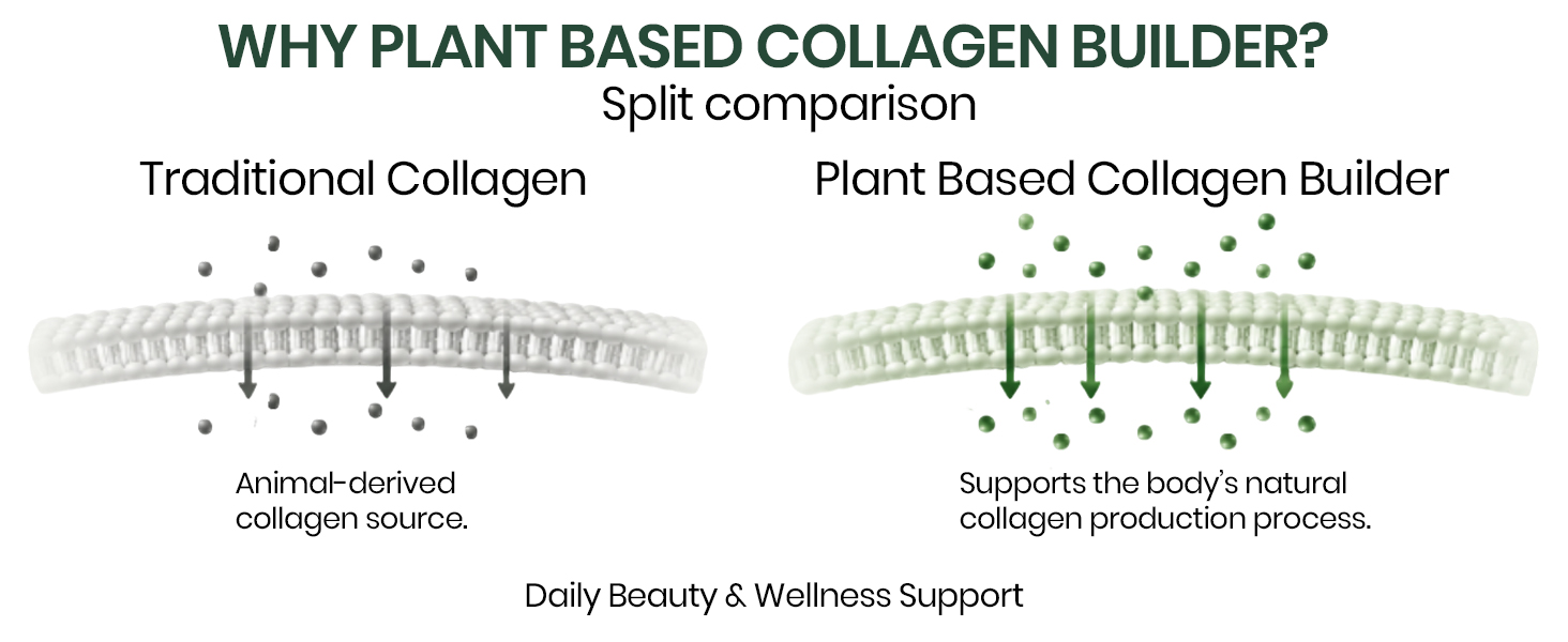 Vlado's Himalayan Organics Organic Collagen Builder for Hair and Skin With Biotin & Vitamin C (60 Capsules)