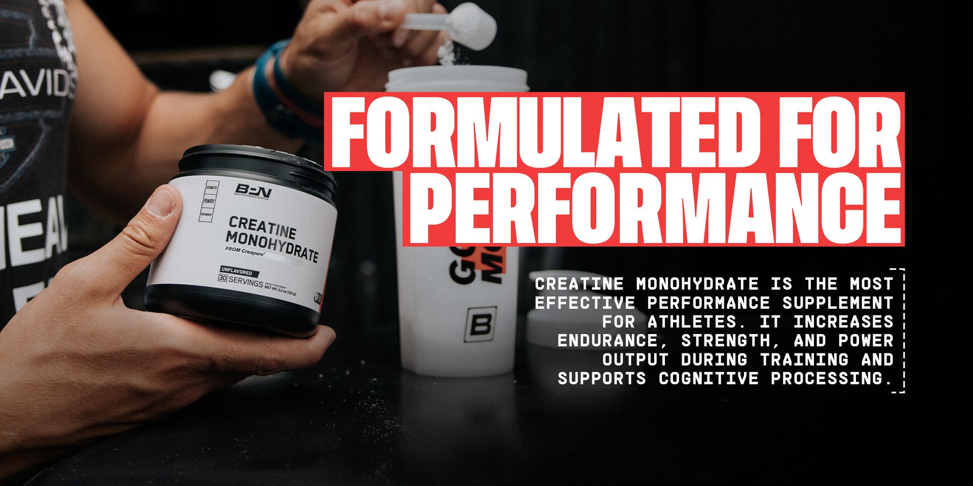 BARE PERFORMANCE NUTRITION, BPN Pure Creatine Monohydrate Powder By Creapure, 5g of Creatine per Serving, Supports Muscle Growth, Unflavored Creatine Powder, 60 Servings