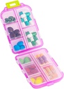 Daily Travel Pill Case Organizer, Small 10 Compartments Medicine Box Dispenser, Compact Purse Portable Pill Reminder Perfect for On-The-Go Storage Vitamin, Fish Oil, Calcium Tablet, Green 5