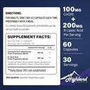 CoQ10 100mg + R-lipojska kislina 200mg na obrok, 1 mesec, do 5X izboljšana absorpcija, R-lipojska kislina/CoQ10 dopolnilo za zdravje srca in kognitivno zdravje-60 kapsule