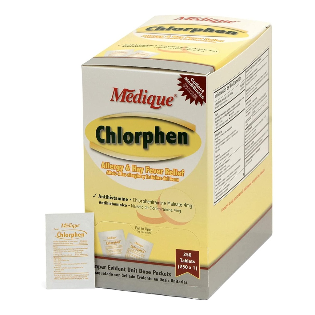 Medique Klorfen Alergija Relief 4 mg Klorfeniramin Maleat 1 na škatlo