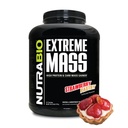 NutraBio Extreme Mass Gainer Protein Powder, 53G Beljakovine, Čista teža Gainer, Povečanje mišične mase, Polni spekter Aminokisline - Jagodna pašteta, 6 Pound