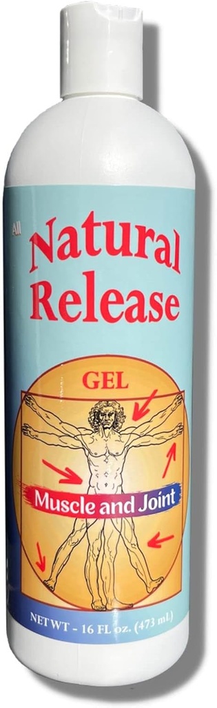 Naravni release Muscle & Joint Gel za ljudi - Relief za bolečine nazaj, kolena, HIPS, Mišični stres, nočne krče, bolečine, sevi, nelagodje - hitro ukrepanje, Mentol Free (16 oz)