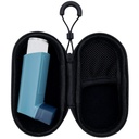 Holder Travel Case za Astma Inhaler, Compact Case za Handy Inhaler za odrasle in otroke (samo zadeva) (črna)