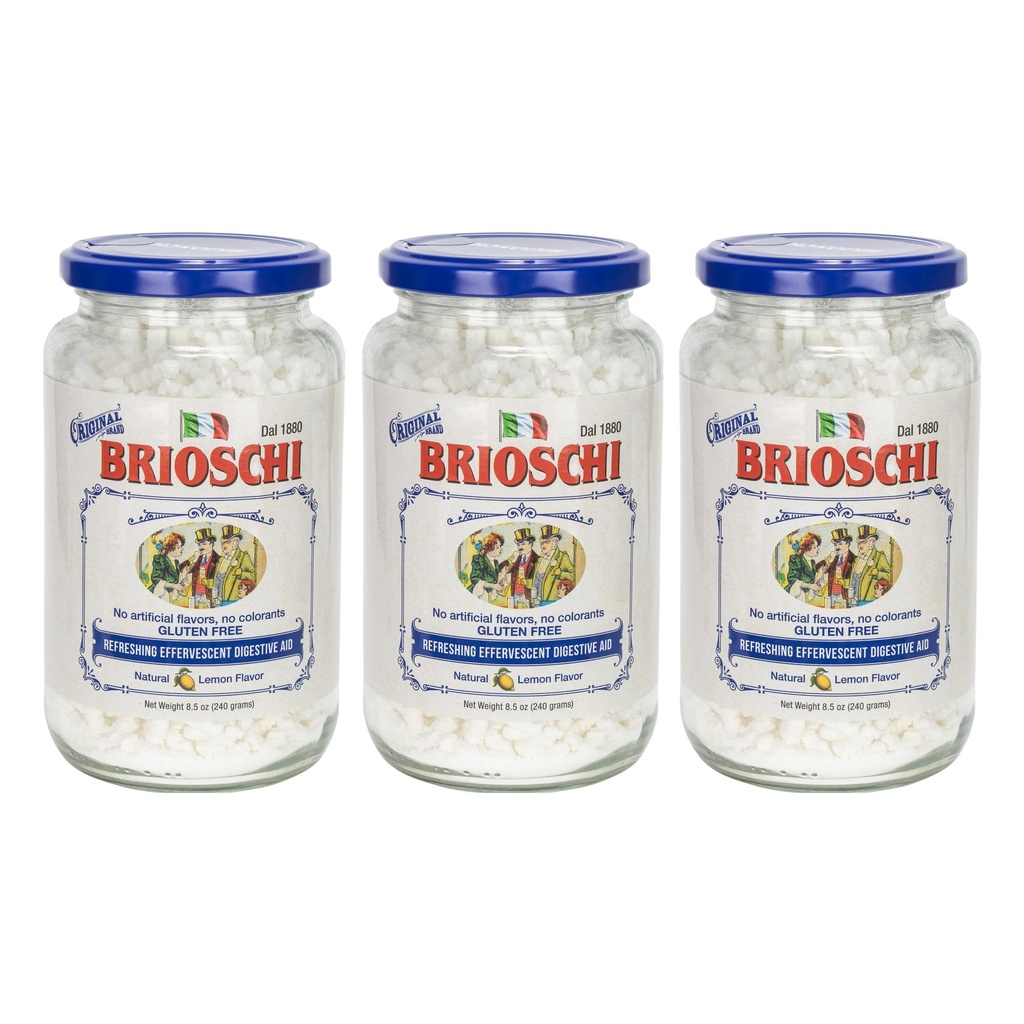 Brioschi [Pack 3 italijanski limona arome osvežitve šumeče 