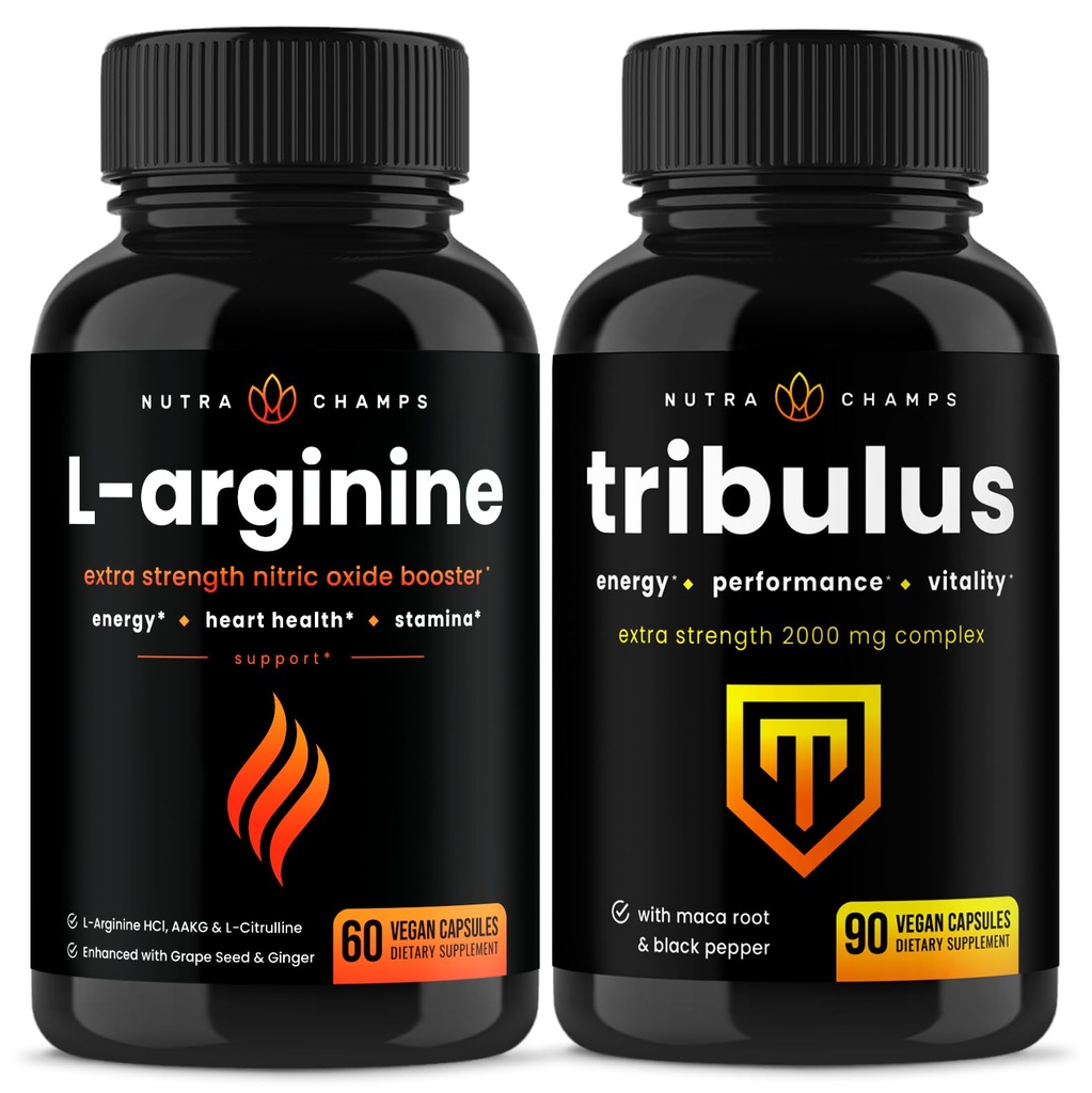 NutraChamps L-Arginin Kapsule in Tribulus Kapsule 2 paket