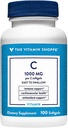 Vitamin Shoppe Vitamin C 1.000MG, Enostavno za pogoltniti, Antioksidant, ki podpira imuno in kardiovaskularno zdravje (100 kapsul)