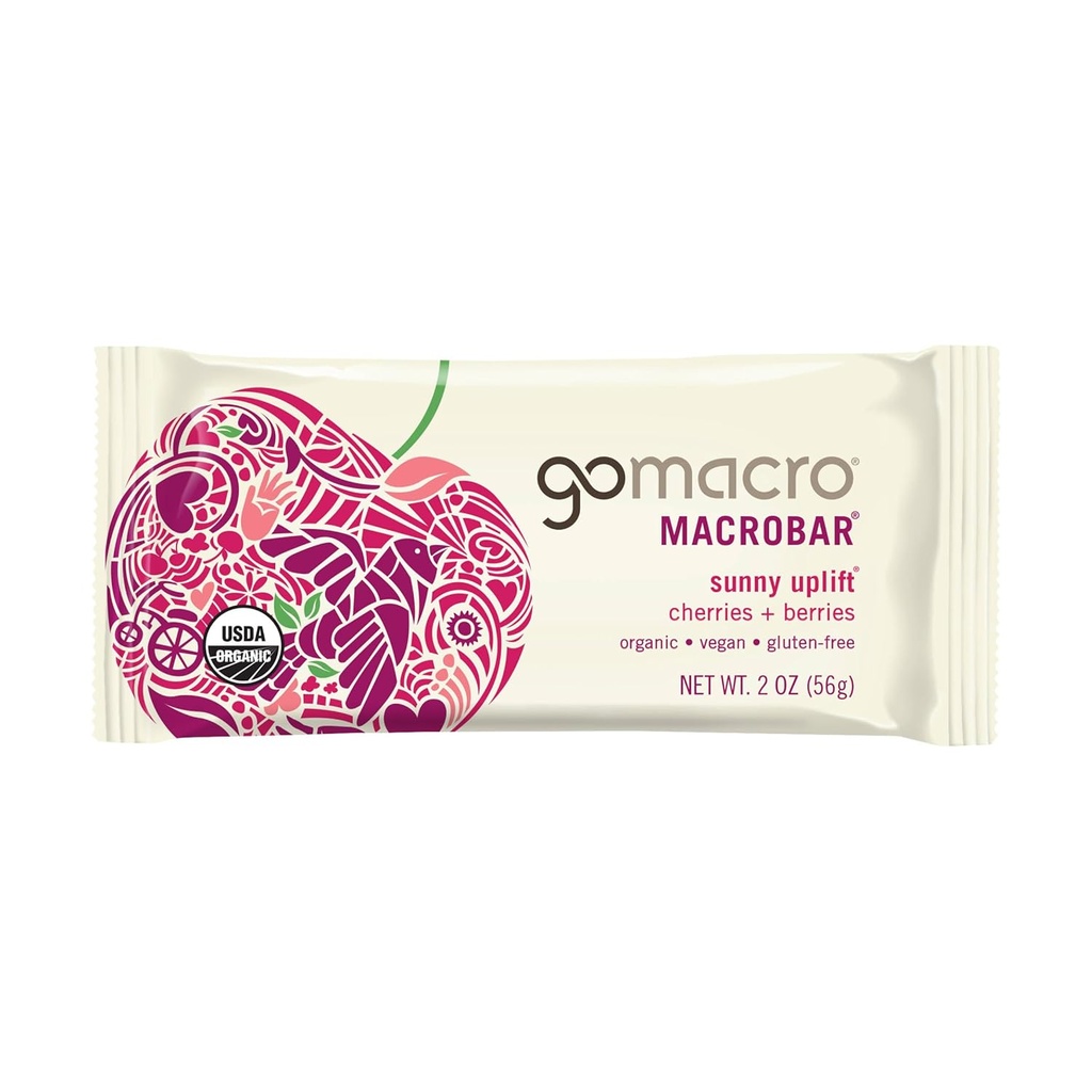Gomacro, Bar Sunny Uplift Češnje Organic, 2 Ounce