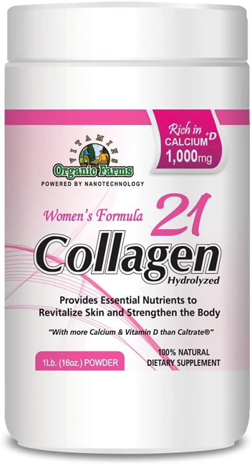 Kolagen 21 hidroliziran - 1Lb. (16oz.) - Kolagen dopolnilo za ženske, ženske Formula - Krepi kosti in kožo - 100% naravni prehranski dodatek