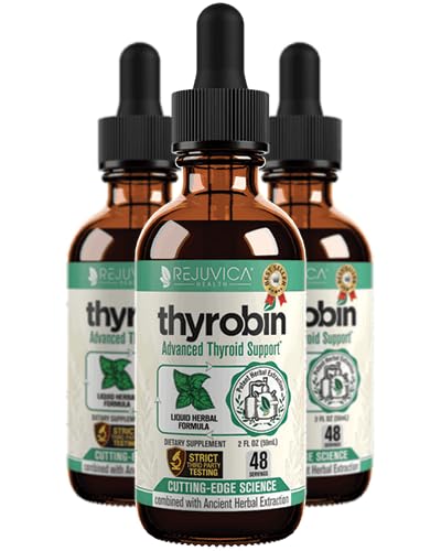 Thyrobin - Napredna podpora za ščitnico - Tekočina za boljšo absorpcijo - Jod, Stinging Nettle, Kelp, Astragalus, Ashwagandha & More!