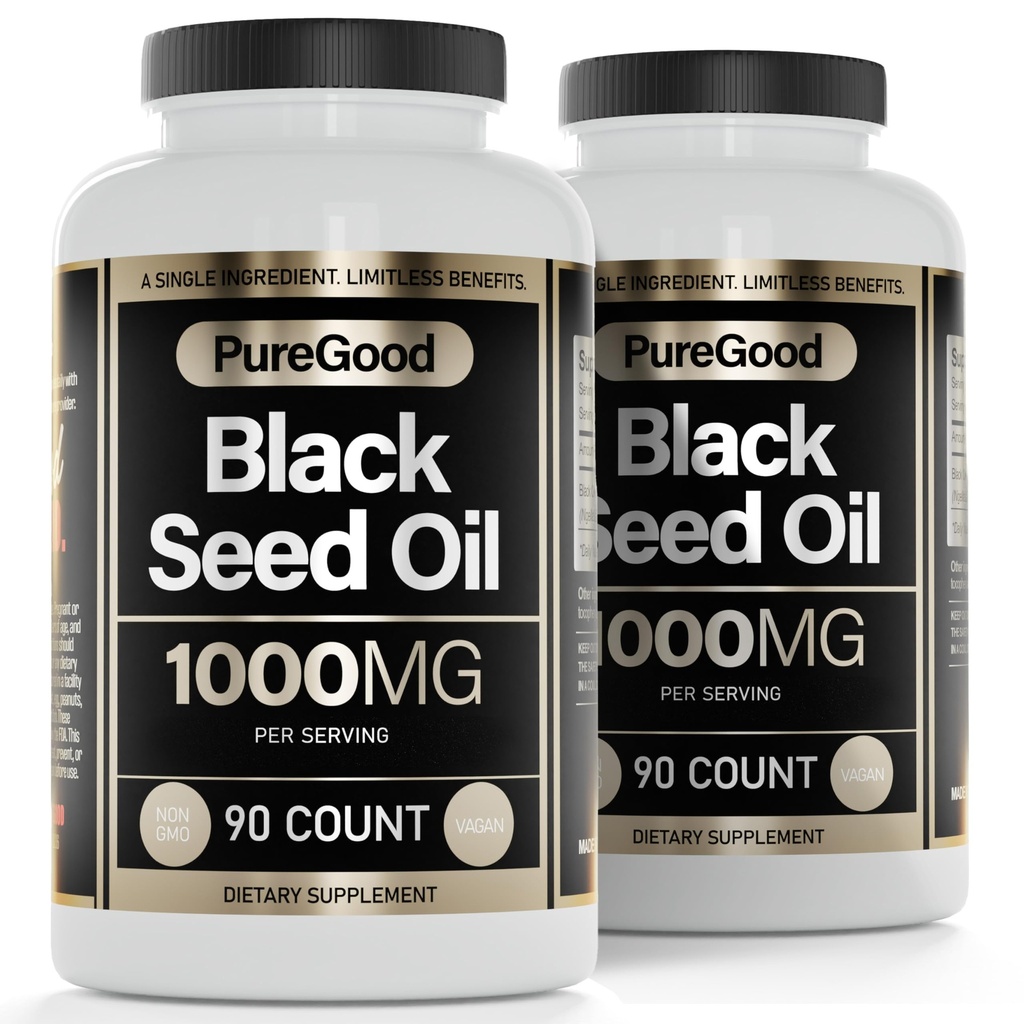 Pakiranje - Kapsule črnega olja, 500 Mg, Prehlajena visoka jakost Prebavna pomoč, 90 Štetje 100% Ne GSO Čista črna Cumin Semena Kapsule