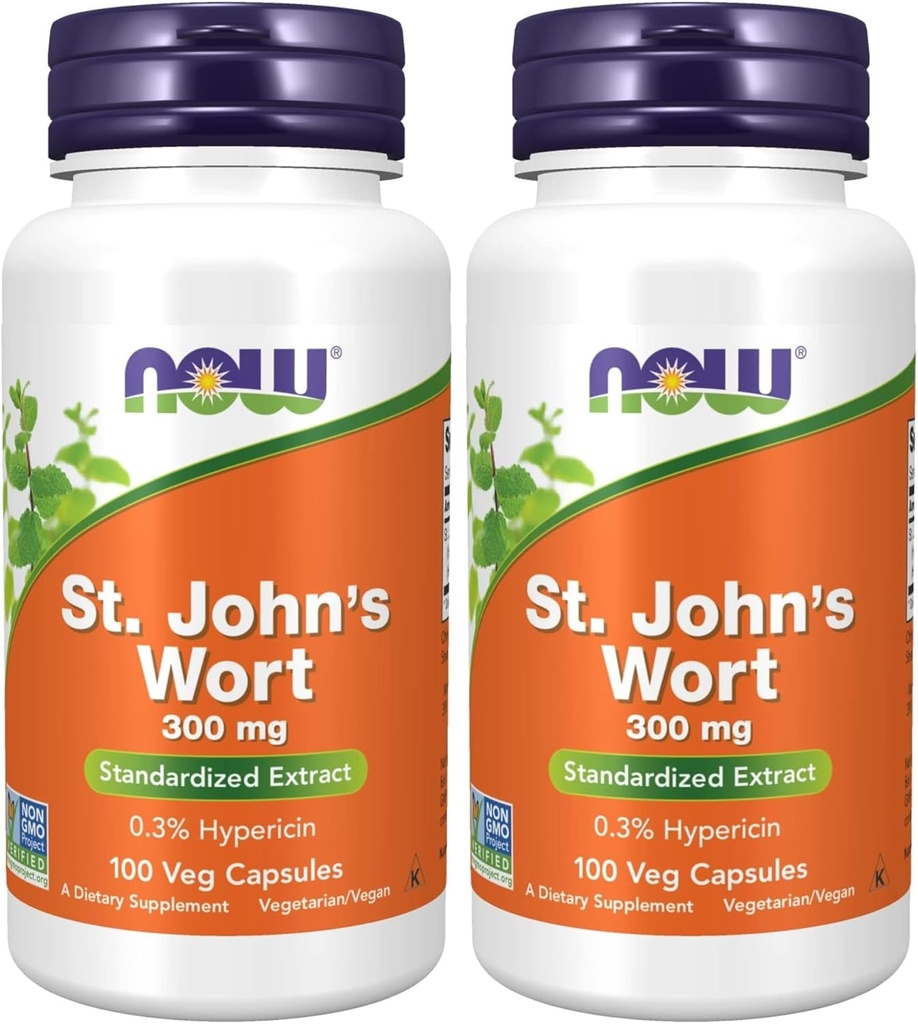 Zdaj dopolnila, šentjanževka (Hypericum perforatum) 300 mg, standardizirani ekstrakt, 100 Veg kapsul (paket po 2)