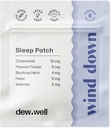 Dew Well Wind Down Sleep Patches - Melatonin Free Kamilica & Passion Cvetne Patches za naravne Rest Aids - Stress Strips za migrene Relief - Sleep Nalepka & Vroč spalnik Relief - 6 Count Clear
