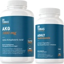 Dr. Tobias AKG Supplement & Adult Multivitamin - Celovita celična energija in hranilna podpora za splošno wellness in vitalnost, Vegan, Non-GMO