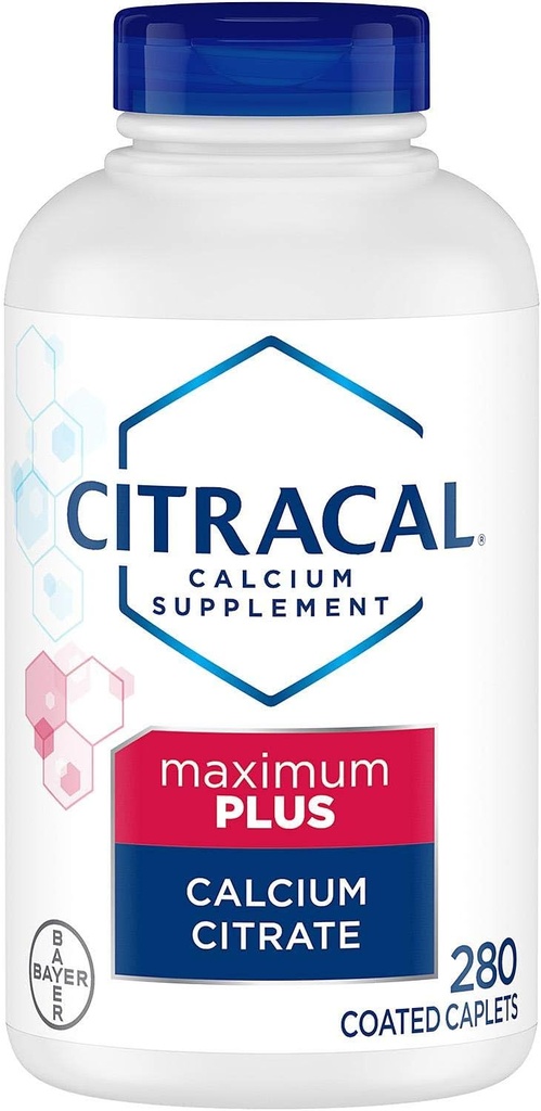 Citrakalni maksimum plus kalcijevi citratni Capleti Plus D3 (280 števk)