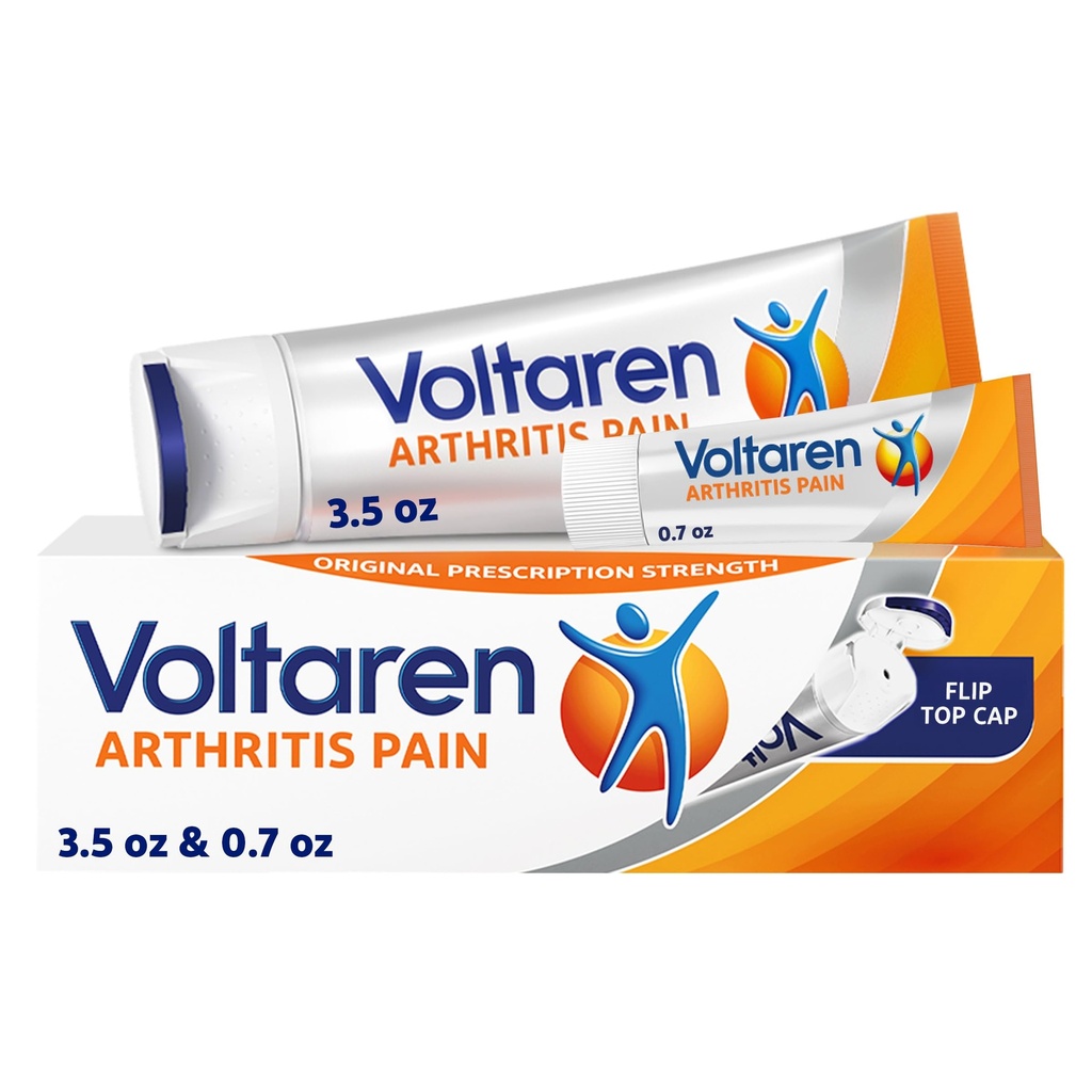 Voltaren Artritis Pain Gel za močne topične Artritis bolečine Relief z Diklofenakom - NOV Easy Open Cap - 100 g Tuba in 20 g Travel Size Tube