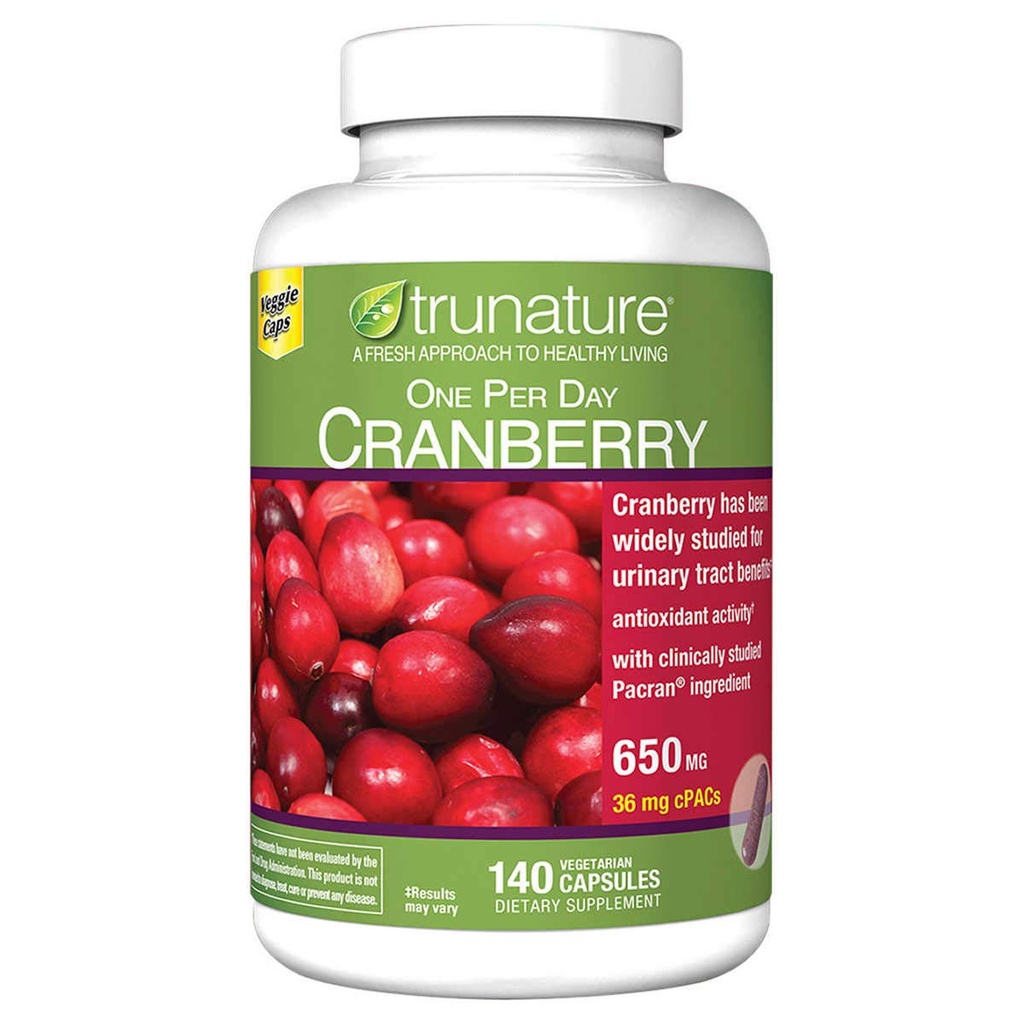 trunatura Cranberry 650 mg, 140 Vegetarijanske kapsule (3 pakiranja)