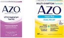 AZO sečni trakt Okužbe Testni trak + Vaginalni pH testni komplet + Infekcija na kvasu & Vaginalne Symptom Relief tablete, 60
