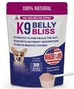 K9 Belly Bliss, Vse naravno Gut Zdravje za pse, Vet Odobreno Prebiotik za pse za dnevno digestivno podporo in Dog zaprtje Relief, Enostaven za uporabo Topper za suho in mokro hrano, 30 Scoops.