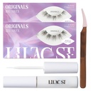 Lilac St - Originals starter Kit - Vključuje naravne faux trepalnice grozdi (10mm & 12mm), Clear Lash Glue, & Lash Applicator - Lahek & življenje - Traja 10 dni - Cruelty Free, Vegan - 20 Lashes