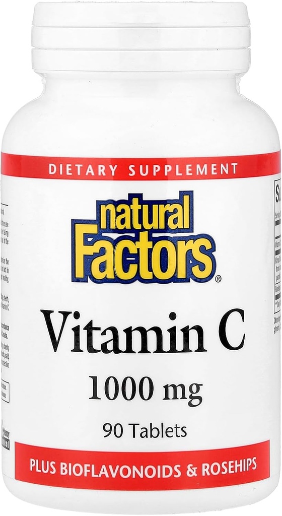 Naravni dejavniki - Vitamin C 1000mg, z Bioflavinoidi & Šipek, 90 Tablete