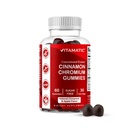 Vitamatski krom brez sladkorja s cimetom Ceylon – 2000 mg ekvivalenta na serviranje (iz ekstrakta 83 mg) – Ne-GMO, Gluten-free – 60 veganskih gumijev