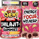 Čisti himalajski shilajit Gumies - visoka moč zlata stopnja Resin - energijska okrepitev in imunske podpore za moške in ženske z Ashwagandha in Shatavari - 60 Gummy - Jagoda in banana