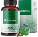 HERBAMAMA Root kapsule za Goldenseal 700 mg - dihalni sistem in imunosupresivna podpora z Goldenseal Powder dodatek - Vegan, Non-GMO
