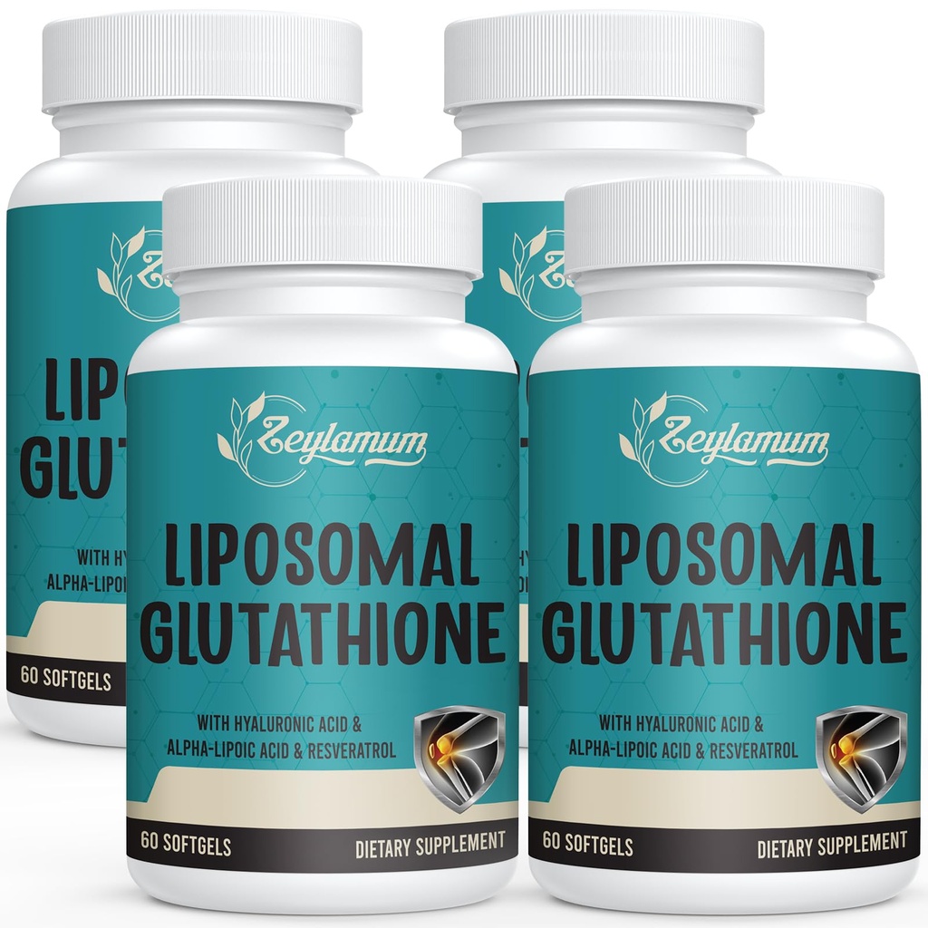 2400 MG liposomski glutation softgels, Max Absorpcija, aktivna oblika L-glutation zmanjša (GSH), s hialuronsko kislino, Resveratrol, Master antioksidanti za detox, možgani, imunski sistem, 240 Softgels
