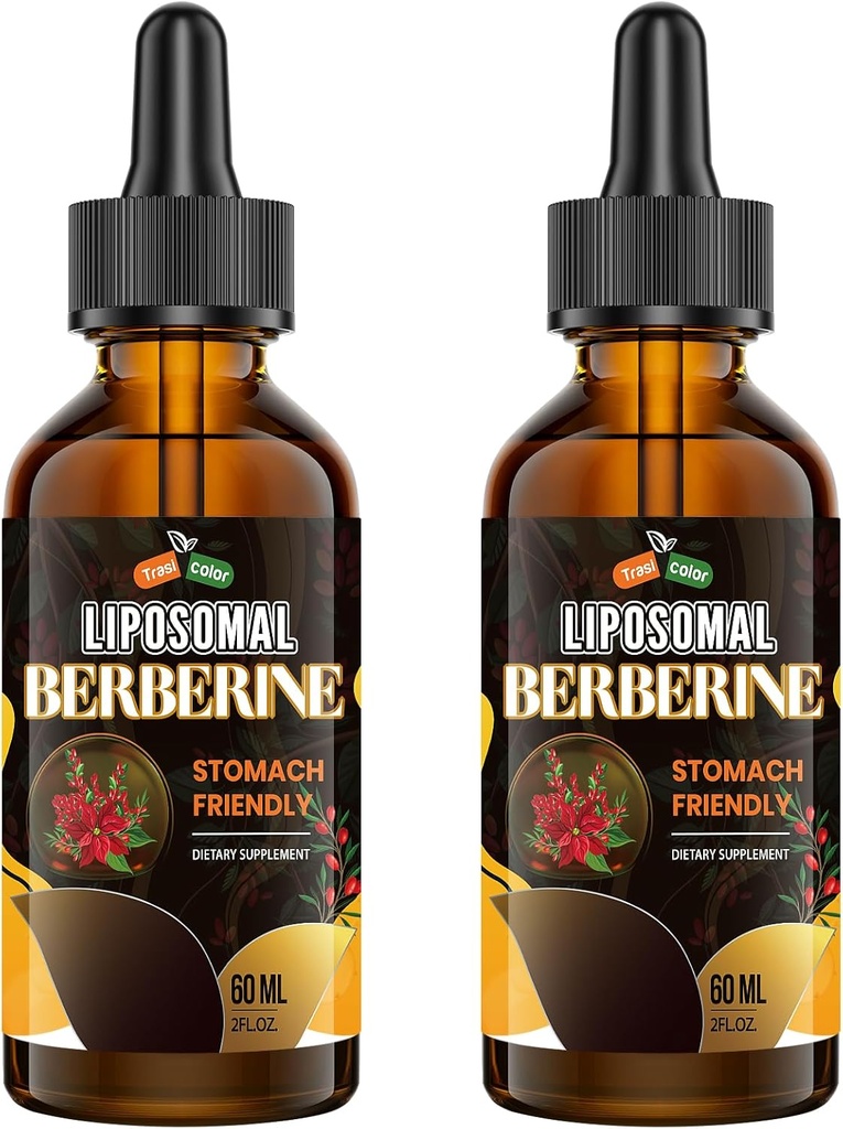 Berberine dodatek s Ceylon Cinamon 3000mg - visoka biorazpoložljivost Liposomske Berberine tekoče kapljice, Berberine HCL Complex Plus Kurmer dopolnila, AMPK Activator, primeren za ženske,Moški-120ml