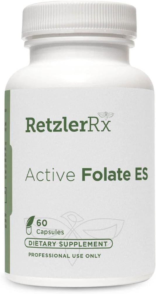 HormoneSinergija Aktivni Folat ES - 5-MTHF - 10.000 mikrogramov (10 mg) na serviranje - 5-MTHF (kot 5-metiltetrahidrofolat) - Bioaktivni Folat kot Quatrefolic® - 60 Veg Caps