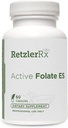 HormoneSinergija Aktivni Folat ES - 5-MTHF - 10.000 mikrogramov (10 mg) na serviranje - 5-MTHF (kot 5-metiltetrahidrofolat) - Bioaktivni Folat kot Quatrefolic® - 60 Veg Caps