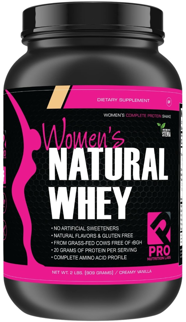 Whey Protein v prahu za ženske Vanilla v prahu - brez ogljikovih hidratov Gluten-Fed rBGH-free - Podpira izgubo telesne mase - naravna Stevia sladkane beljakovine Shake, 20g (Creamy Vanilla, 2lb)