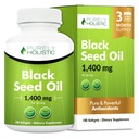 Kapsule črnega olja 1400mg, 180 Softgels, 3-mesečna zaloga - hladna Nigella Sativa, bogata z Omega 6, 9 & TQ, olje črnega kumina, Imunska podpora, sklepi in prebava
