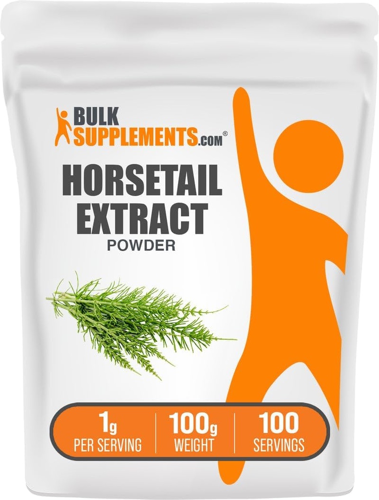 BulkSupplements.com Izvleček iz konjske repice v prahu - zelišče iz konjskega repa - Silika Dodatki, Gluten Free, 1g na serviranje, 100g (3.5 oz) (Pack of 1)