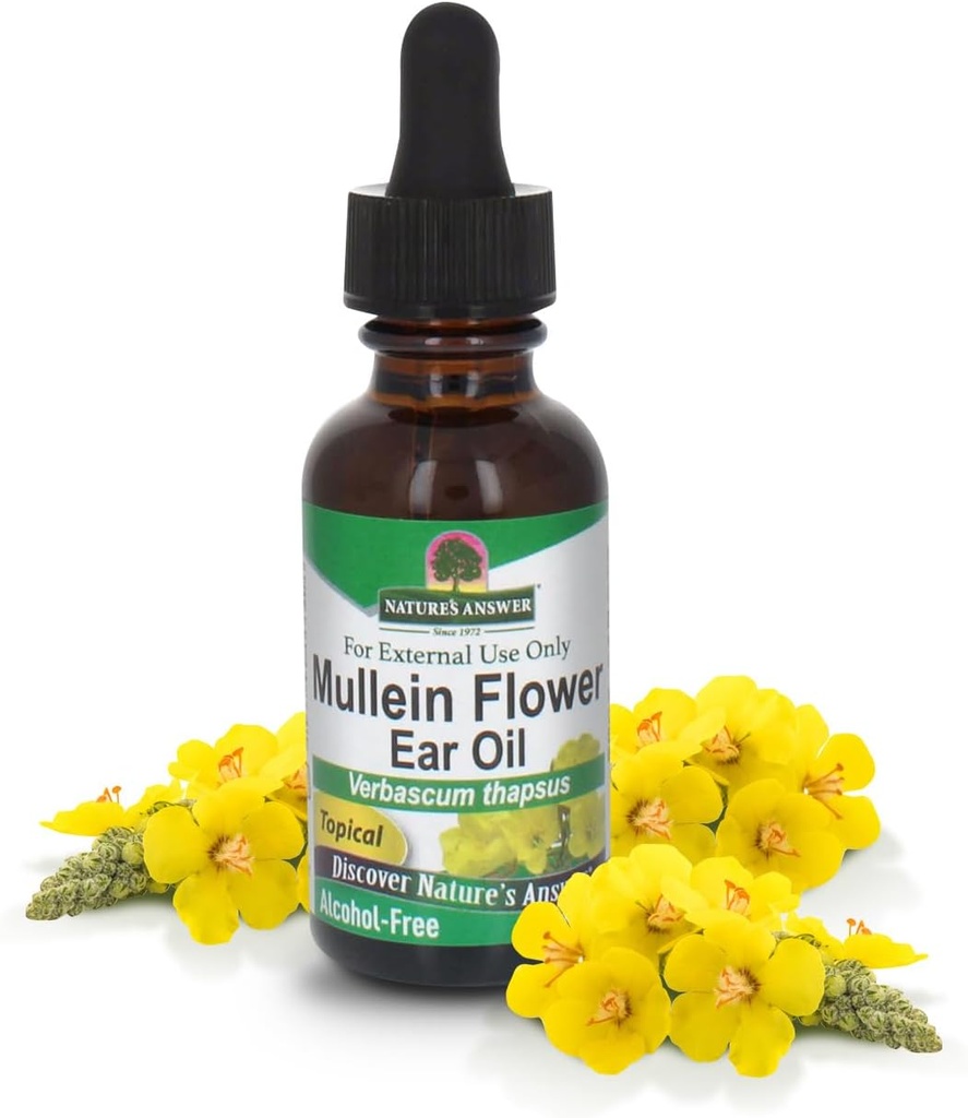Odgovor narave Alkohol-free Mullein cvet uho olje