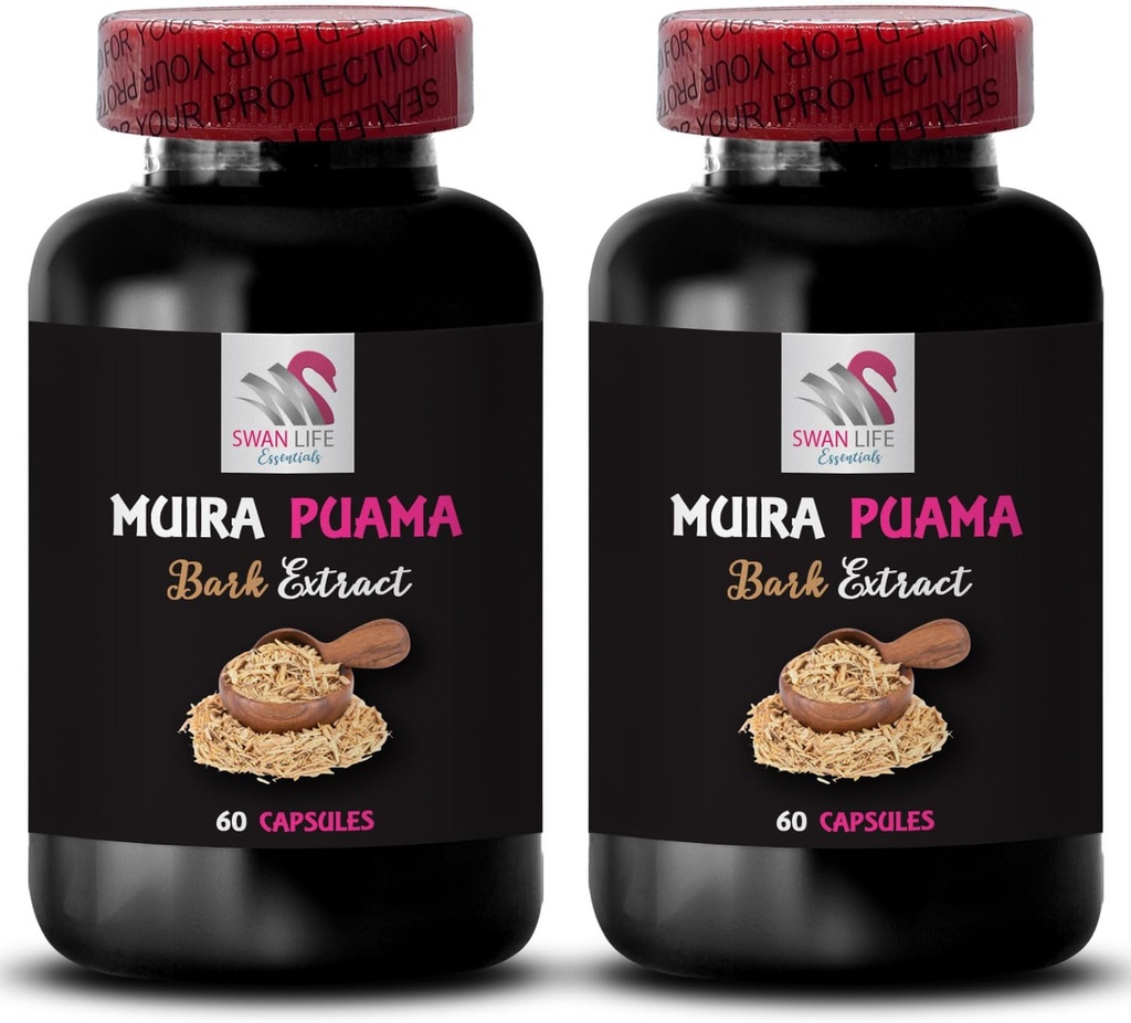 Moč Surge - MUIRA PUAMA BARK EXTRACT - Vztrajno dvigalo, Botanični vir moči, Boost Formula, Rastlinska moč, Trajno polnjenje, Energy Activation, Rutine Boost 2 Steklenice 120 Kapsule