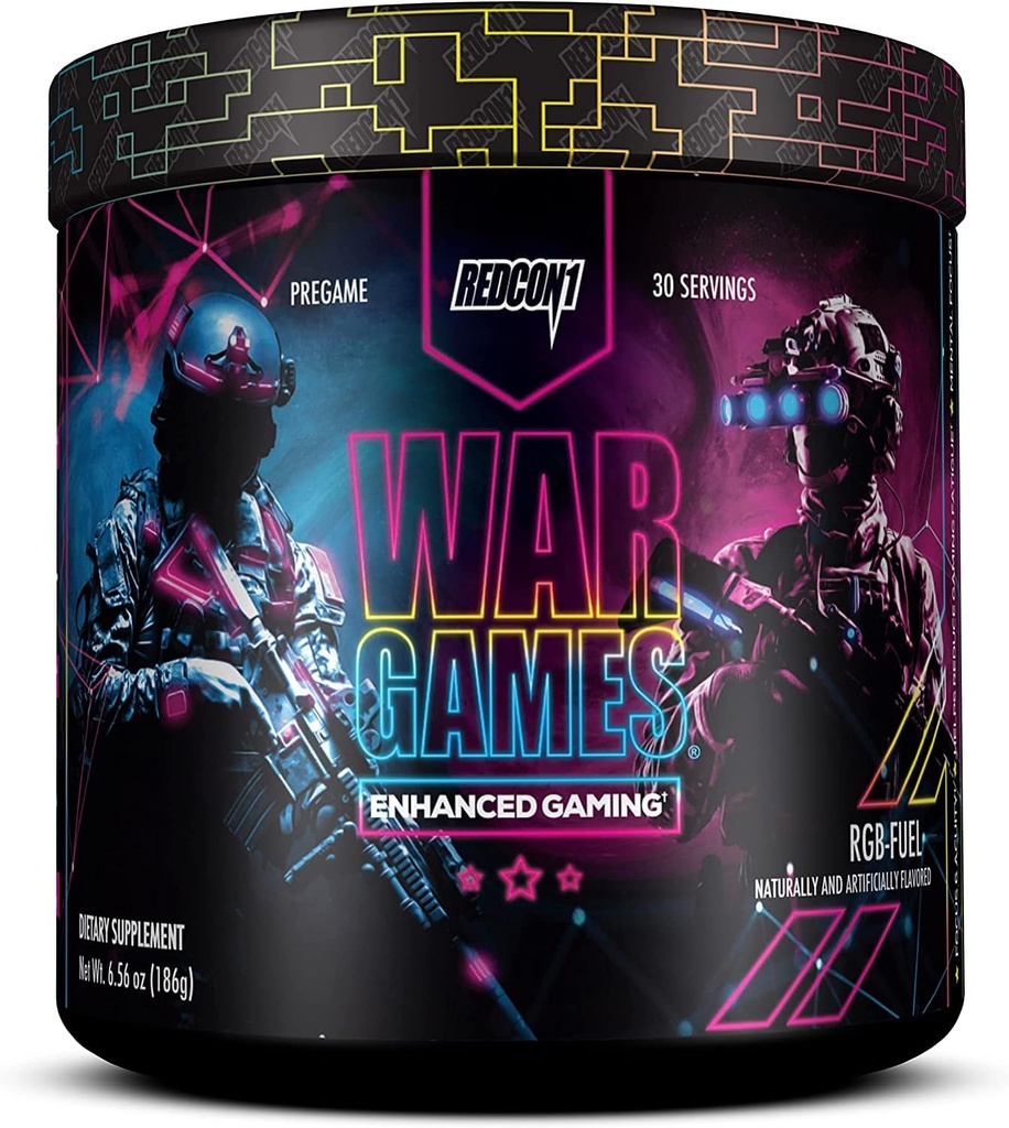 REDCON1 vojne igre, RGB-Fuel - Keto prijazno fokus Formula - Focus dodatek z Nootropics + izvleček zelenega čaja - Nizka kofein Yerba Mate s TeaCrine & Dinamin (30 Servings)